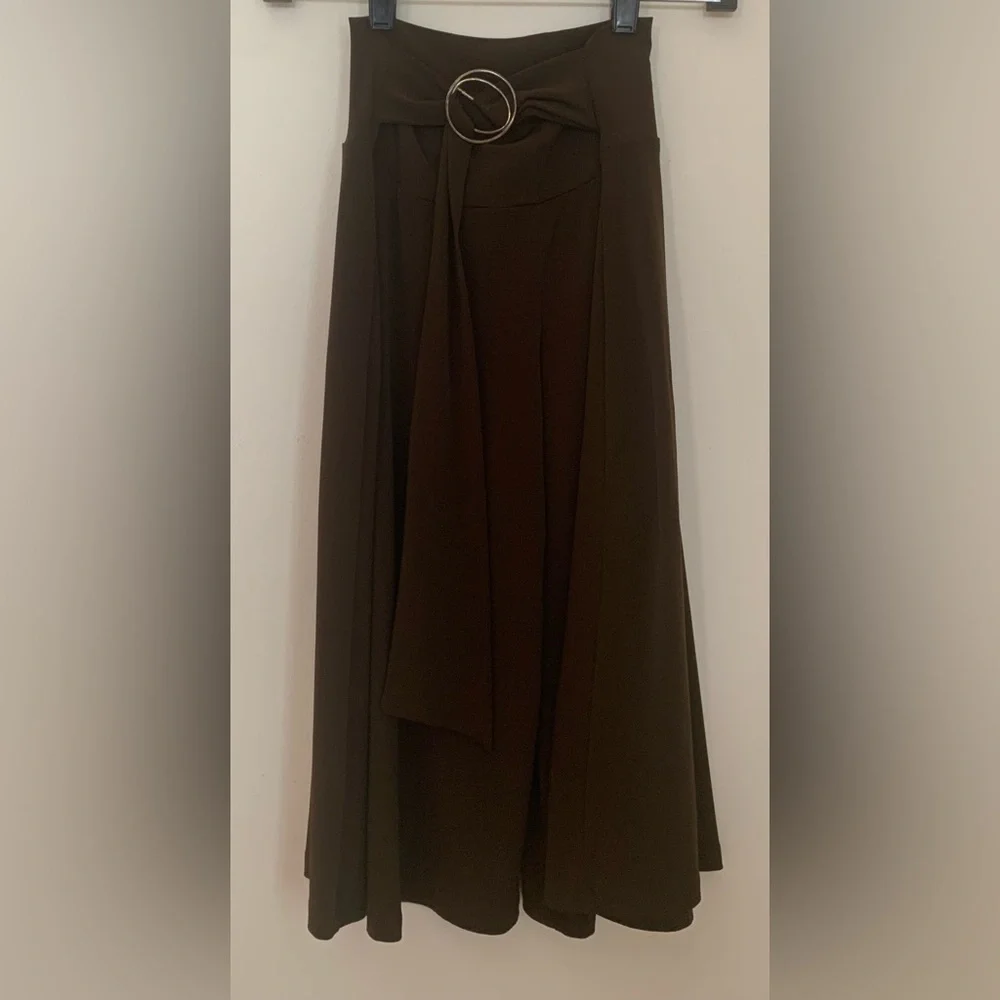 Elegant Brown Gaucho with Ring Detail